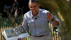 Барак Обама на праздничном мероприятии в рамках ежегодной пасхальной акции Easter Egg Roll Барак Обама на праздничном мероприятии в рамках ежегодной пасхальной акции Easter Egg Roll