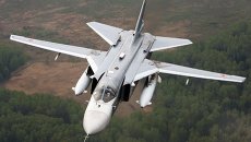 Российский фронтовой бомбардировщик СУ-24. Архивное фото Российский фронтовой бомбардировщик СУ-24. Архивное фото