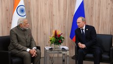 Президент России Владимир Путин (справа) и премьер-министр Индии Нарендра Моди. Архивное фото Президент России Владимир Путин (справа) и премьер-министр Индии Нарендра Моди. Архивное фото