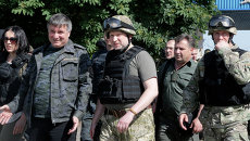 Арсен Аваков (слева) и Александр Турчинов на позициях украинских военных. Архивное фоо Арсен Аваков (слева) и Александр Турчинов на позициях украинских военных. Архивное фоо