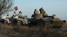 Отвод колонны тяжелой военной техники ДНР из Донецкой области Отвод колонны тяжелой военной техники ДНР из Донецкой области