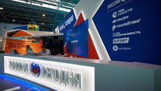 Подготовка павильона МИА Россия сегодня перед открытием Петербургского международного экономического форума 2015 Подготовка павильона МИА Россия сегодня перед открытием Петербургского международного экономического форума 2015