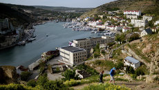 Вид на бухту Балаклавы, Крым. Архивное фото Вид на бухту Балаклавы, Крым. Архивное фото