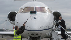 Бизнес-джет Challenger 650 компании Bombardier. Архивное фото Бизнес-джет Challenger 650 компании Bombardier. Архивное фото