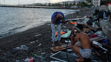 Лагерь беженцев на острове Кос в Греции. Архивное фото