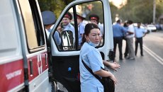 Машина скорой помощи в Киргизии. Архивное фото Машина скорой помощи в Киргизии. Архивное фото