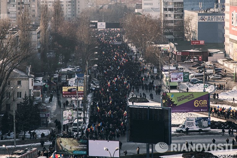 Акция протеста в Молдавии Акция протеста в Молдавии