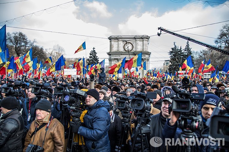 Акция протеста в Молдавии Акция протеста в Молдавии