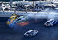 Авария на гонке NASCAR Daytona 500 в Дейтона-Бич, штат Флорида, США Авария на гонке NASCAR Daytona 500 в Дейтона-Бич, штат Флорида, США