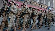 Солдаты США на улице Риги Солдаты США на улице Риги