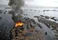 Снимок последствий цунами 11 марта 2011 (вверху) и снимок 15 февраля 2016 (внизу) в Японии Снимок последствий цунами 11 марта 2011 (вверху) и снимок 15 февраля 2016 (внизу) в Японии