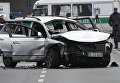 На месте взрыва автомобиля в Германии. 15 марта 2016 На месте взрыва автомобиля в Германии. 15 марта 2016