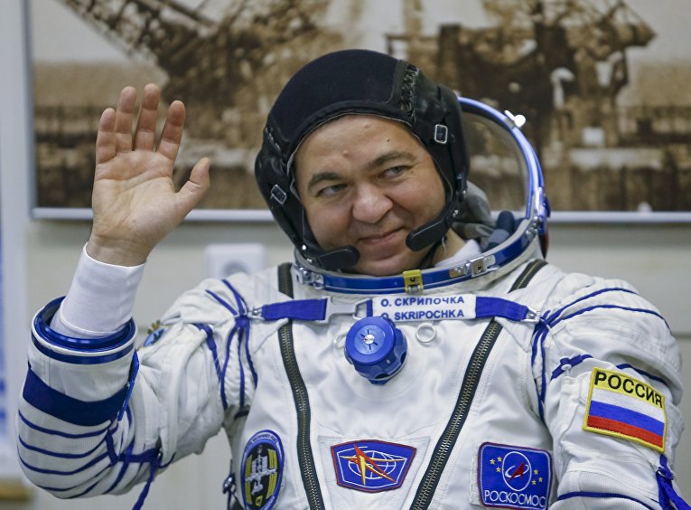 Член основного экипажа МКС-47/48 космонавт Роскосмоса Олег Скрипочка пуском ракеты-носителя Союз-ФГ с транспортным пилотируемым кораблем Союз ТМА-20М с космодрома Байконур Член основного экипажа МКС-47/48 космонавт Роскосмоса Олег Скрипочка пуском ракеты-носителя Союз-ФГ с транспортным пилотируемым кораблем Союз ТМА-20М с космодрома Байконур