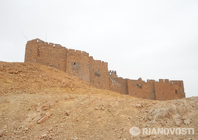 Освобожденная сирийской армией и отрядами народного ополчения Соколы пустыни цитадель Пальмира Освобожденная сирийской армией и отрядами народного ополчения Соколы пустыни цитадель Пальмира