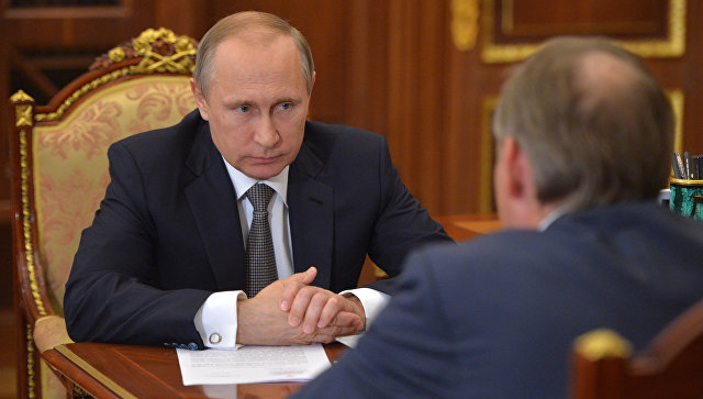 Рабочая встреча президента России В. Путина с уполномоченным при президенте РФ по защите прав предпринимателей Б. Титовым Рабочая встреча президента России В. Путина с уполномоченным при президенте РФ по защите прав предпринимателей Б. Титовым