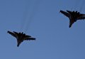 Истребители Су-35С во время пролета над аэродромом Центральная Угловая в Приморском крае Истребители Су-35С во время пролета над аэродромом Центральная Угловая в Приморском крае