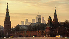 Вид на Московский кремль. Архивное фото Вид на Московский кремль. Архивное фото