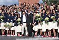 Церемония вручения премьер-министром РФ Д. Медведевым автомобилей российским спортсменам - победителям и призерам Игр XXXI Олимпиады в Рио-де-Жанейро Церемония вручения премьер-министром РФ Д. Медведевым автомобилей российским спортсменам - победителям и призерам Игр XXXI Олимпиады в Рио-де-Жанейро