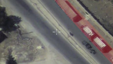 Кадры наблюдения за гумконвоем в Сирии. Съемка с беспилотника Минобороны РФ Кадры наблюдения за гумконвоем в Сирии. Съемка с беспилотника Минобороны РФ