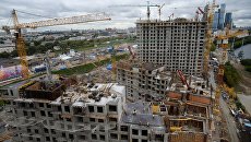 Строительство городского квартала Сердце столицы в Москве. Архивное фото Строительство городского квартала Сердце столицы в Москве. Архивное фото