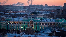 Железнодорожный вокзал, станция Омск-Пассажирский. Архивное фото Железнодорожный вокзал, станция Омск-Пассажирский. Архивное фото