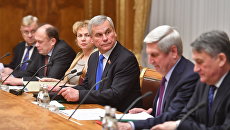 Председатель Палаты представителей Национального собрания Республики Беларусь Владимир Андрейченко на заседании Совета Парламентского Собрания Председатель Палаты представителей Национального собрания Республики Беларусь Владимир Андрейченко на заседании Совета Парламентского Собрания