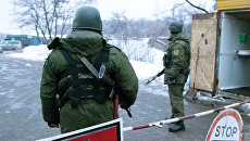 Блок-пост на окраине Горловки Донецкой области, на котором произойдет обмен военнопленными между ДНР и Украиной Блок-пост на окраине Горловки Донецкой области, на котором произойдет обмен военнопленными между ДНР и Украиной