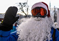 Участник Второго зимнего Московского Велопарада Участник Второго зимнего Московского Велопарада