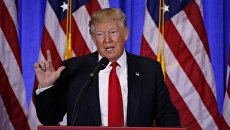 Избранный президент США Дональд Трамп во время первой официальной пресс-конференции в Нью-Йорке Избранный президент США Дональд Трамп во время первой официальной пресс-конференции в Нью-Йорке