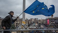 Активист на Майдане в 2014 году. Архивное фото Активист на Майдане в 2014 году. Архивное фото
