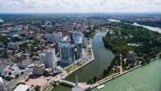 Вид на Краснодар. Архивное фото Вид на Краснодар. Архивное фото