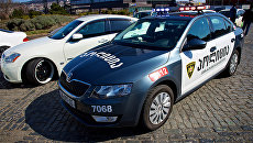 Автомобиль грузинской полиции в Тбилиси. Архивное фото Автомобиль грузинской полиции в Тбилиси. Архивное фото