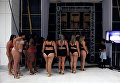 Модели размера плюс за кулисами Fashion Weekend Plus Size в Сан-Паулу, Бразилия Модели размера плюс за кулисами Fashion Weekend Plus Size в Сан-Паулу, Бразилия