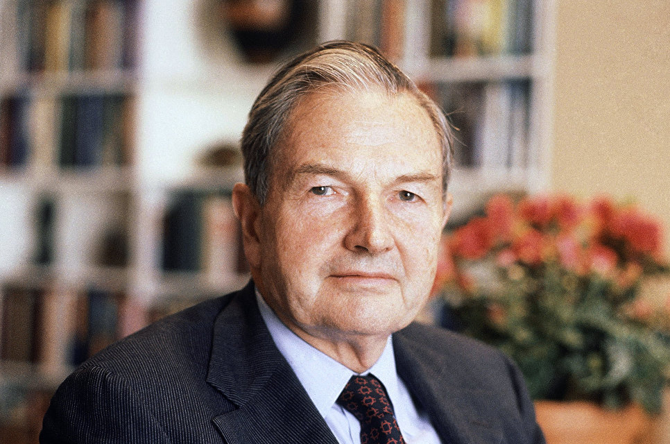 Американский миллиардер Дэвид Рокфеллер, 1981 Американский миллиардер Дэвид Рокфеллер, 1981