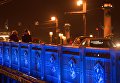 Дворцовый мост в Санкт-Петербурге, подсвеченный синим цветом в рамках международной акции Зажги синим Дворцовый мост в Санкт-Петербурге, подсвеченный синим цветом в рамках международной акции Зажги синим