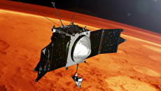 Аппарат Maven на орбите Марса. Рисунок Аппарат Maven на орбите Марса. Рисунок