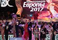Призеры чемпионата Европы по латиноамериканским танцам на церемонии награждения Призеры чемпионата Европы по латиноамериканским танцам на церемонии награждения