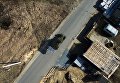 Мастер Максим Свекла едет на БМ-13 Катюша по дороге в поселке Большой Оеш Новосибирской области Мастер Максим Свекла едет на БМ-13 Катюша по дороге в поселке Большой Оеш Новосибирской области