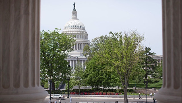 Здание Конгресса США в городе Вашингтон. Архивное
