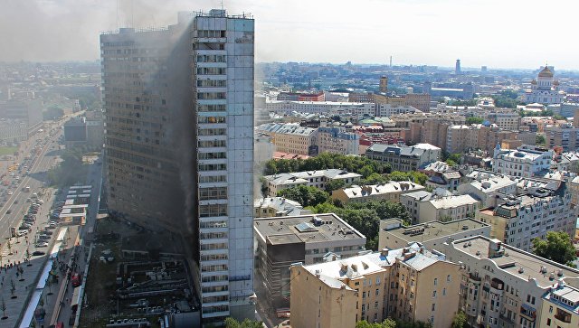 Пожар в высотке на Арбате мог появиться из-за проводки Пожар в высотке на Арбате мог появиться из-за проводки