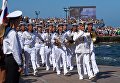 Военнослужащие во время военно-морского парада в честь празднования Дня Военно-морского флота России в Севастополе. 30 июля 2017 Военнослужащие во время военно-морского парада в честь празднования Дня Военно-морского флота России в Севастополе. 30 июля 2017