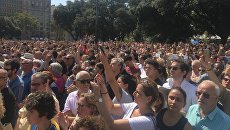 Во время мероприятия посвященного памяти жертв теракта в Барселоне. Архивное фото Во время мероприятия посвященного памяти жертв теракта в Барселоне. Архивное фото