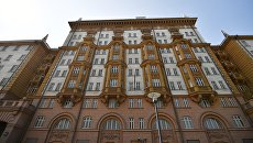 Здание посольства США в Москве. Архивное фото Здание посольства США в Москве. Архивное фото