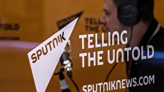 Стенд Информационного агентства и радио Sputnik. Архивное фото Стенд Информационного агентства и радио Sputnik. Архивное фото