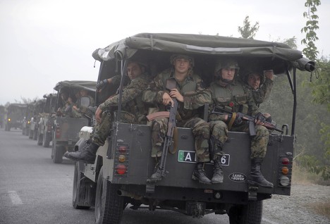 Грузинские военнослужащие в Южной Осетии Грузинские военнослужащие в Южной Осетии