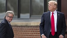 Стивен Бэннон и Дональд Трамп. Архивное фото Стивен Бэннон и Дональд Трамп. Архивное фото
