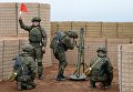 Минометный расчет вооруженных сил РФ во время совместных стратегических учений (ССУ) вооружённых сил России и Белоруссии на Лужском полигоне в Ленинградской области Минометный расчет вооруженных сил РФ во время совместных стратегических учений (ССУ) вооружённых сил России и Белоруссии на Лужском полигоне в Ленинградской области