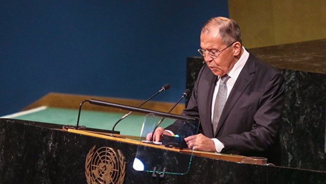Выступление главы МИД РФ Сергея Лаврова на Генеральной Ассамблее ООН. Архивное фото