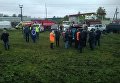 Ликвидация последствий столкновения автобуса и поезда на железнодорожном переезде во Владимирской области Ликвидация последствий столкновения автобуса и поезда на железнодорожном переезде во Владимирской области
