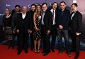 Актёрский состав фильма Салют-7 на премьере в кинотеатре Октябрь Актёрский состав фильма Салют-7 на премьере в кинотеатре Октябрь